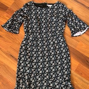 Boden 3/4 sleeve dress. Size 8R. EUC.  Minor wear. MIDI dress
